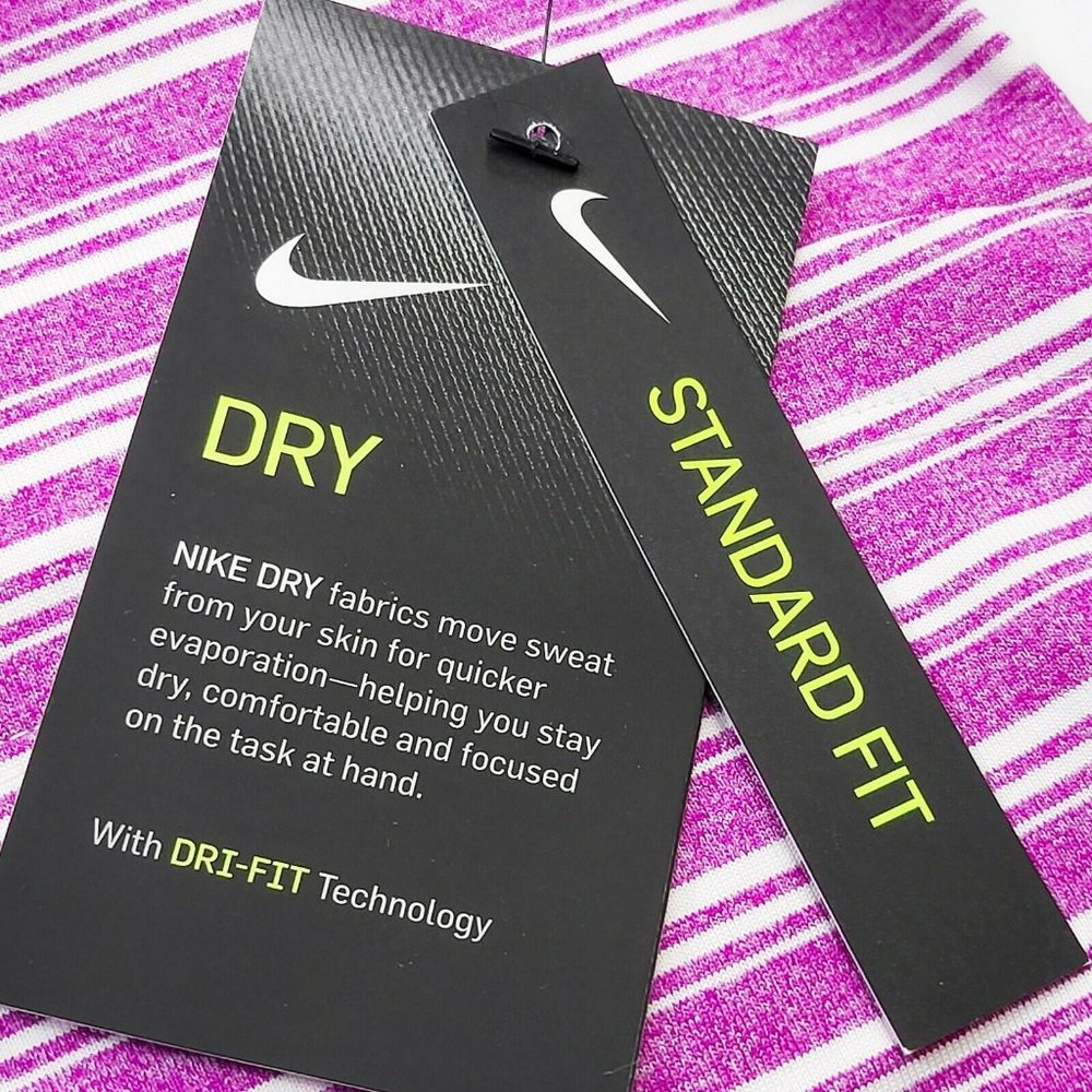 Nike Dry Polo Men's Golf Tennis Shirt Purple White Size S BV0269-551 - Picture 4 of 6